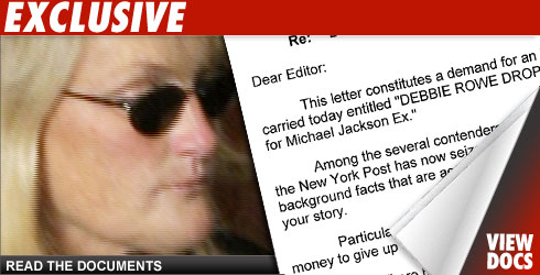 Rowe's Lawyer -- Debbie Doesn't Want MJ's Money