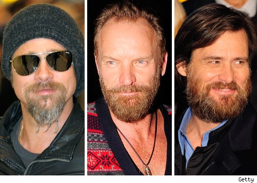 Brad, Sting & Jim Show Off Their Beards