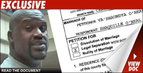 Shaq's Wife Files for Legal Separation