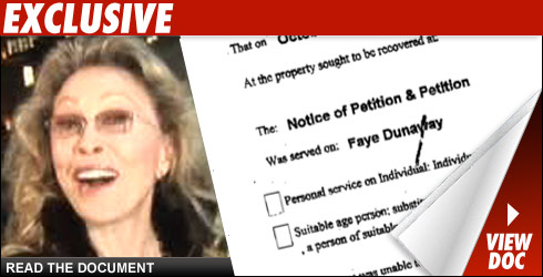 Dunaway's Landlord -- Faye Won't Pay!
