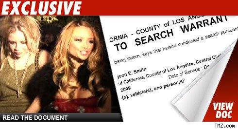 Casey Johnson, Tila Tequila Search Warrants