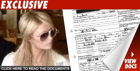 Paris Hilton Hit with Barely Legible TRO