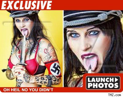 esse James 'Mistress' -- Furor Over Nazi Pose