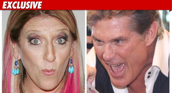 Lisa Lampanelli and David Hasselhoff