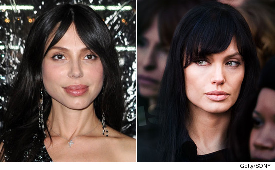 Oksana Grigorieva and Angelina Jolie