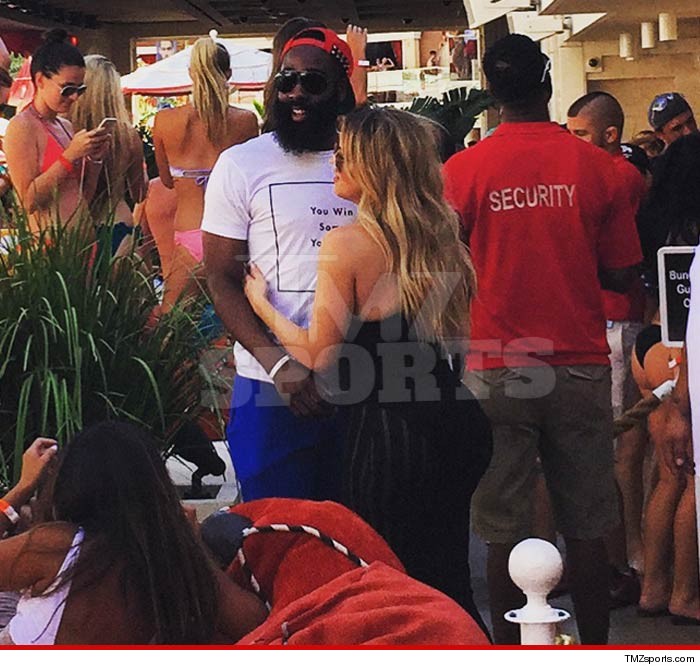 Khloe Kardashian And James Harden Getting Handsy In Sin City Photo