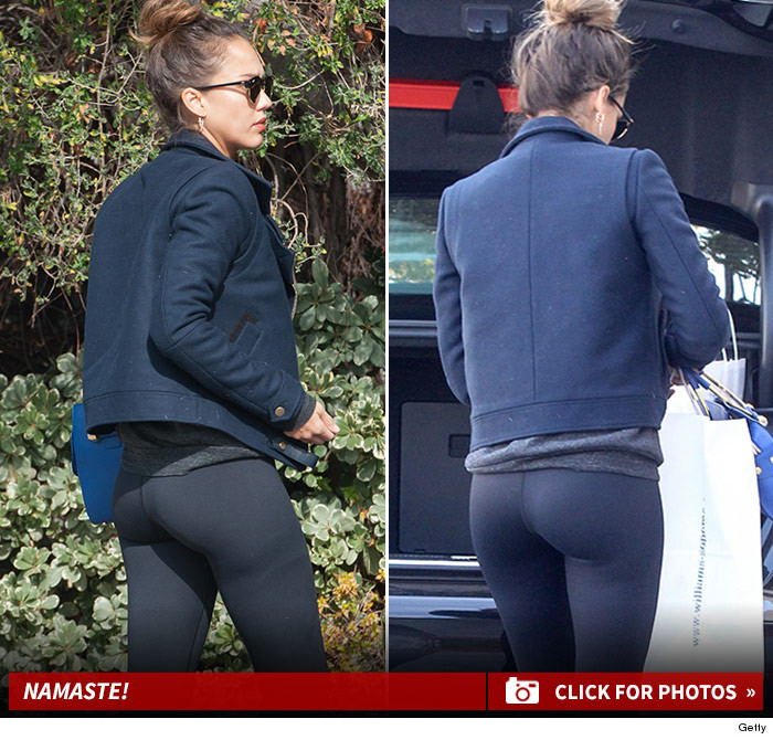 jessica alba in yoga pants happy humps day tmz com