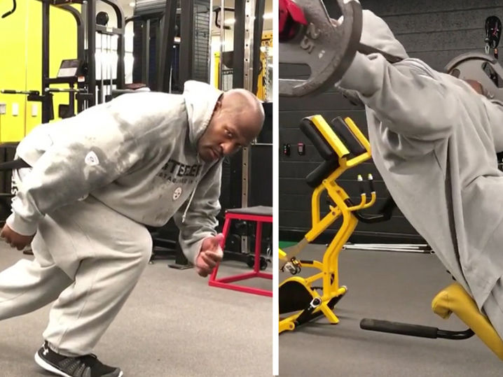Steelers' James Harrison Back In Gym at 5 AM NO DAYS OFF (VIDEO)