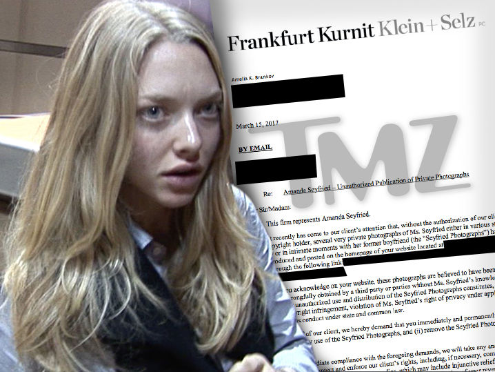 Amanda Seyfried Demands Site Take Down Her Leaked Nude Pics | TMZ.com