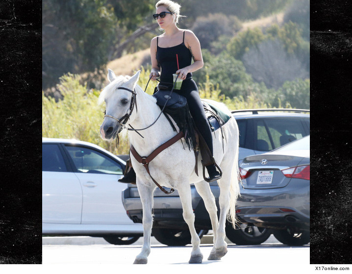 Lady Gaga Me And The Horse I Rode In On Tmz Lady Gaga Found A Ride More Eco Friendly Than Prius On Her Way To Grab Smoothie In Malibu
