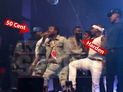 Meek Mill, Chance and 50 Cent  Share Stage at James Harden's B-Day