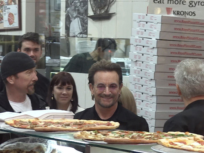 U2 Takes Over Famous Pizza Joint in NYC!!!