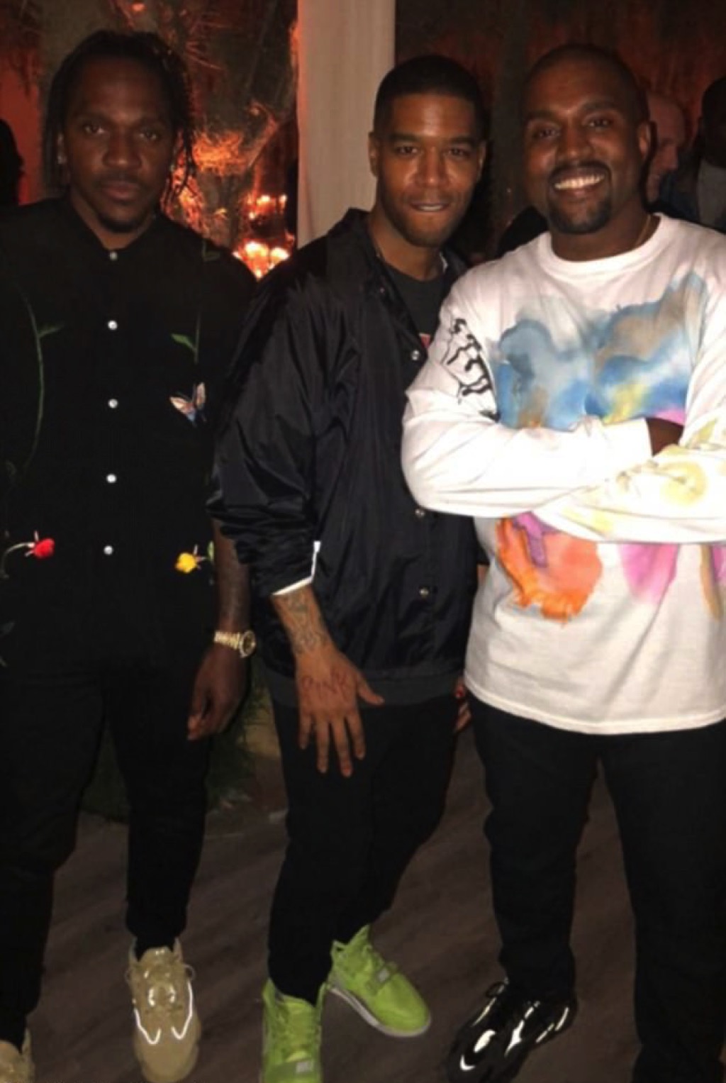Image result for KANYE WEST HOUSE PARTY WITH KIM, CUDI AND PUSHA For His 41st Birthday