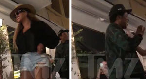 Jay-Z and Beyonce Get Standing Ovation Leaving Restaurant in Italy