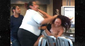 McDonald's Staffer Pummels Customer in Crazy Fight
