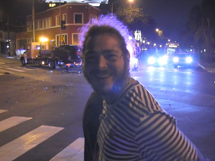 Post Malone says 'God Must Hate Me' After Scary Car Crash in WeHo