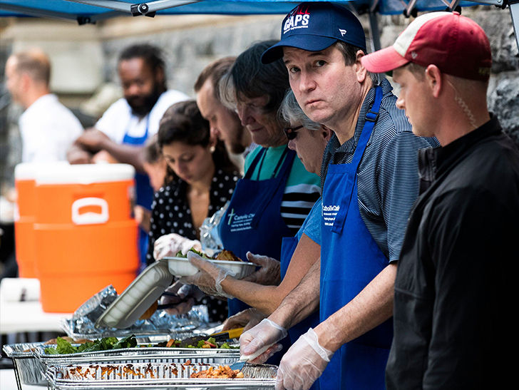 Justice Brett Kavanaugh Serves Meals to the Homeless in Washington, D.C.