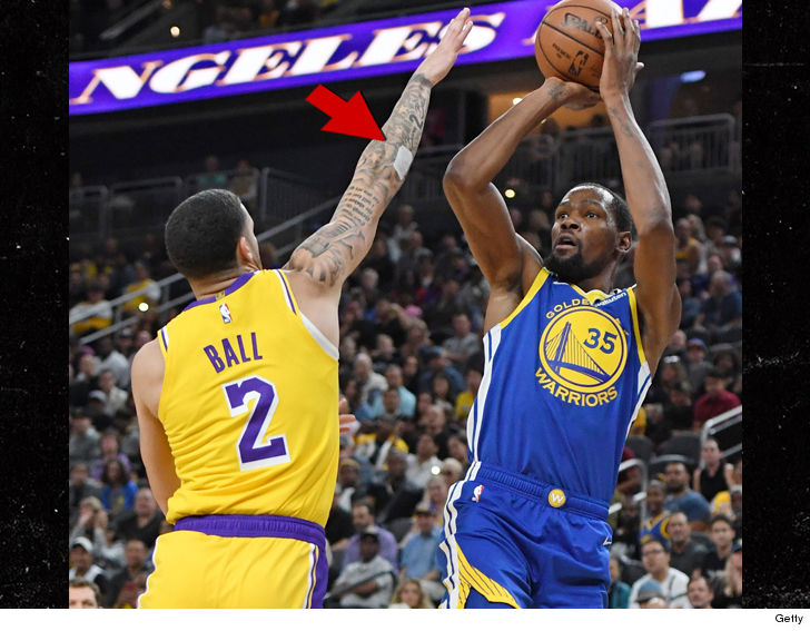 Lonzo Ball Covers Bbb Arm Tattoo At Nba S Request Tmz Com