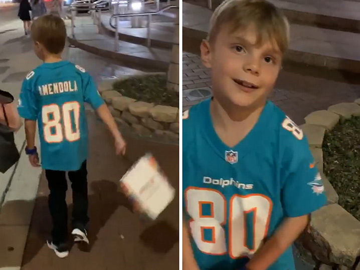 Danny Amendola Surprises Little Kid Wearing His Jersey, 'Hey Bro, That's Me!!'