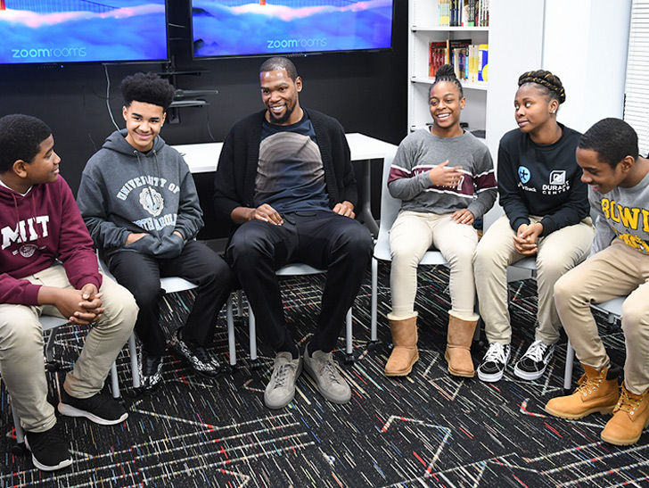 Kevin Durant All Smiles While Opening After-School Facility In Maryland
