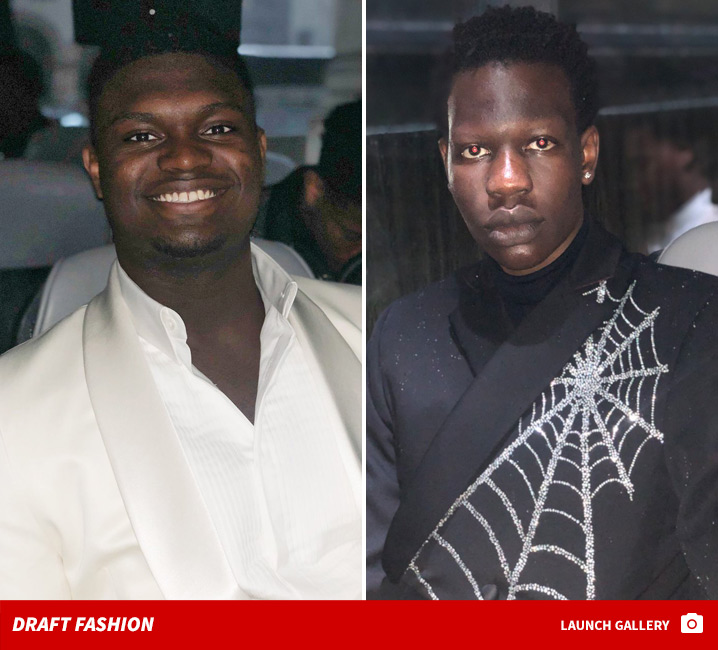 nba draft spiderman suit Bol LeBron Williamson Channels Suit, Bol Draft Zion For